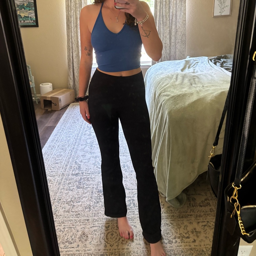 Elegant Black Straight Leg Women's Pants